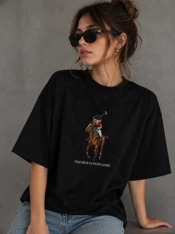 تیشرت باکسی polo تدی نخ پنبه