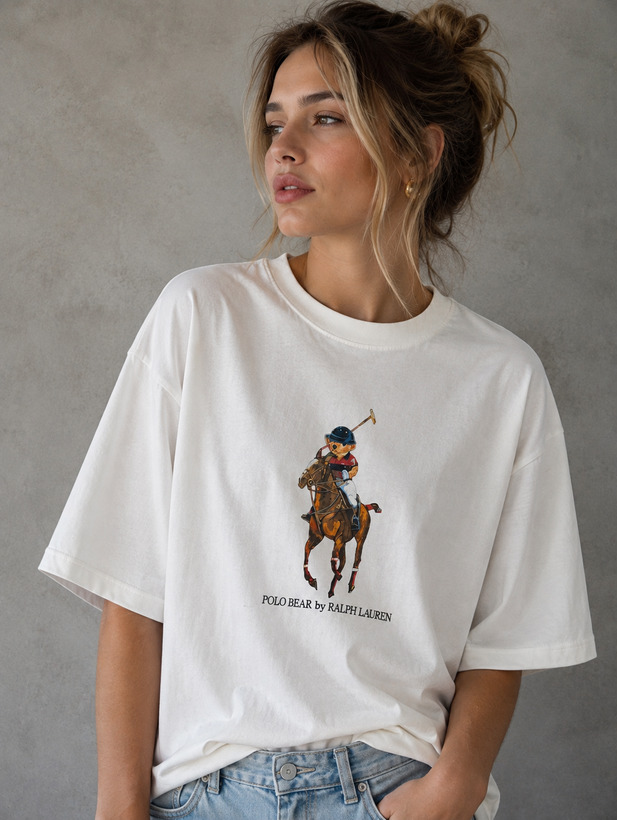 تیشرت باکسی polo تدی نخ پنبه