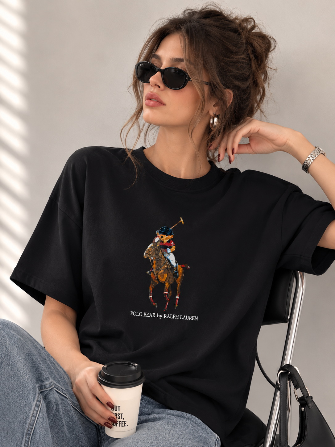 تیشرت باکسی polo تدی نخ پنبه