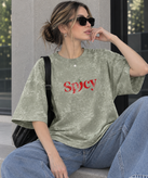 تیشرت باکسی spicy فلفلی نخ پنبه