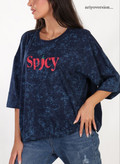 تیشرت باکسی spicy فلفلی نخ پنبه